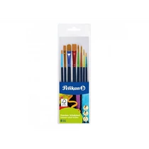 Prémium ecset-szett / 8 db. Tartalma: 1 db 10-es  macska-nyelv ecset, 1-1 db 4-6-8-12-es kúpos hegyű és 6-8-12-es lapos ecset.