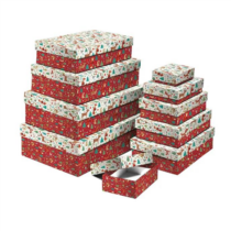 Díszdoboz ARGUS 10 db-os karácsonyi mintás 2500-8170 piros-fehér kisállatkás