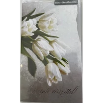 Képeslap 5 ARGUS 14-625 Őszinte részvéttel fehér tulipánok
