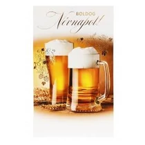 Képeslap 5 ARGUS 15-6545 Boldog Névnapot! Söröskorsók