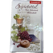 Képeslap 6 ARGUS 19-643 Vallás Szeretettel első áldozásod alkalmából