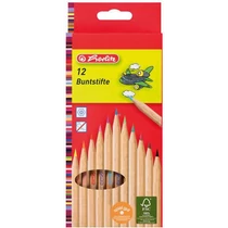 Herlitz színes ceruza / 12 szín, hatszögletű natúrfa