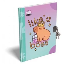 Emlékkönyv LIZZY A/5 keménytáblás lakattal Lollipop Capybara