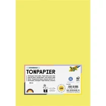 Színes papír, A4, 130 g, 100 lap, FOLIA, citromsárga