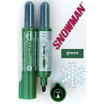 Filc táblaíró utántölthető Snowman RBG zöld gömb