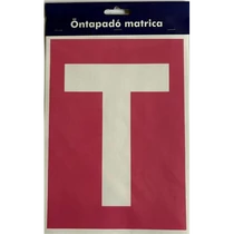 Figyelmeztető tábla T betű öntapadós Zátonyi