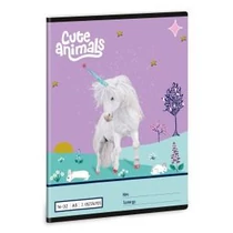 Füzet ARS UNA A/5 16-32 2.o. vonalas Cute animals Unicorn 5448 (25)