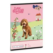 Füzet ARS UNA A/5 16-32 2.o. vonalas Cute animals Doggie 5458 (25)
