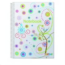 Spirálfüzet ANCOR Notebook A/4 120lap PP borító színregiszteres kockás  68825 TEMPO