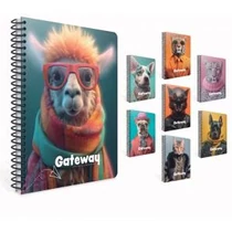 Spirálfüzet GIPTA Gateway A/4 PP borítással 100 lapos kockás 7194