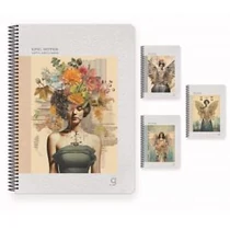 Spirálfüzet GIPTA Epic Notes 17x24 cm karton borítással 80 lapos kockás 7398