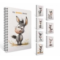 Spirálfüzet GIPTA Donkey Notes 17x24 cm dombor nyomott borítással 80 lapos vonalas