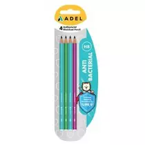 Grafit ceruza ADEL kerek antibakterial 4db/blis HB