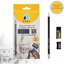 Grafit ceruza ADEL 8/klt hatszögletes HB-8B  2165000082990