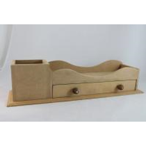 Fa Ceruzatartó fiókos MDF 45x12x11