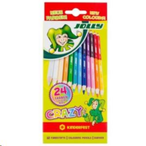 Színes ceruza 12/klt JOLLY Crazy kétvégű 24 szín  3000-0503  0492