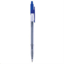 Golyóstoll eldobható ARK Click pen 111 (1mm) nyomógombos átlátszó test kék tinta