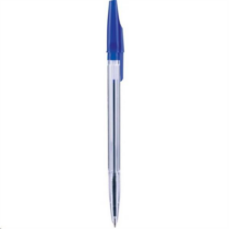 Golyóstoll eldobható ARK Stick pen 222 (1mm) kupakos átlátszó test kék tinta
