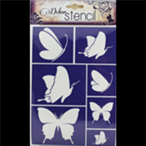 Öntapadó stencil minta A5, M8 Pillangók