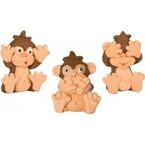 Radír BRUNNEN (3,5x5 cm) " Funny Monkeys " majmok 3 féle (18db/displ.) 1027415