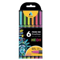 Tűfilct 6/klt ADEL Prime Ink Fineliner Neon színek 0,4mm 2201000100