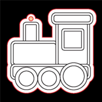 Fafigura 5db/csomag mozdony 76