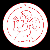 Fafigura, 5 db/csomag - angyal 114