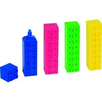 Szövegkiemelő BRUNNEN (2,5x2,5x10cm) Lego formájú 4 színben (20db/disp) 1027369