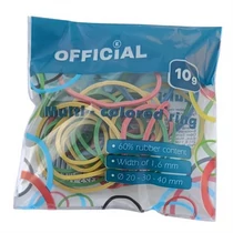 Gumigyűrű Official vegyes méret 10g assorted colours