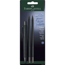  Faber-Castell golyóstoll szett 1db-os POLY BALL URBAN XB-s heggyel + 2db grafitceruza fekete