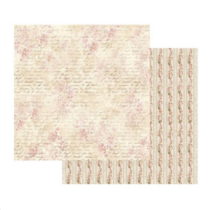 Kétoldalas papír, 31,5 x 30,5 cm - Pink Buttercup with writing