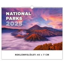 Falinaptár  (45X31,5) 2025  NATIONAL PARKS  nemzeti parkok  H132