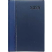 Napi agenda OFFICE 21 A/5 2025 függőlegesen varrott kék/sötétkék