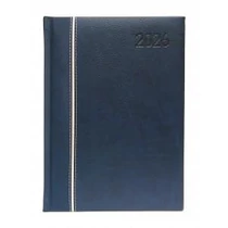Napi agenda OFFICE 21 A/5 2026 függőlegesen varrott kék/sötétkék