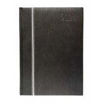 Napi agenda  OFFICE 21  A/5 2026  függőlegesen varrott prémium fekete