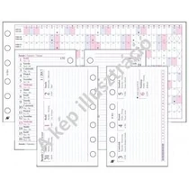 Kalendárium betét SATURNUS 2025.évi S311/F fehér lapos heti