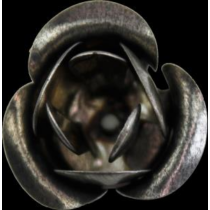 Fém díszítőelem, rózsa 1,5 cm, 10 db/csomag