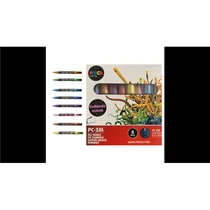 UNI POSCA PC-3ML CSILLÁMLÓ 8 DB-OS KÉSZLET (csillámló sárga, piros, rózsaszín, lila, kék, villágoskék, zöld, narancs)