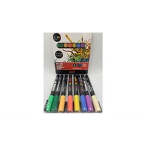 UNI POSCA PC-3M 8DB-OS KÉSZLET PASZTELL (világoszöld, zöld, barack, korall, sárga, égkék, levendula, elefántcsont)