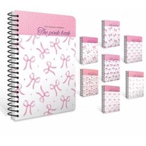 Spirálfüzet GIPTA Pink Book 17x24 cm karton borítással 100 lapos vonalas 8492