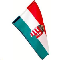 Zászló magyar (200x100cm) hurkolt PE címeres (digitális nyomással)