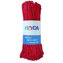 Raffia HEYDA 50g természetes anyagból piros  204887791