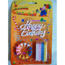 Gyertya tortára + Happy Birthday! felirat