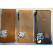 Műbőr mini notesz 52,5x147 mm ajándék tollal, sima lapokkal 38677 