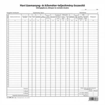 Havi összesítő (teher) PÁTRIA szabadlap 295x295 mm