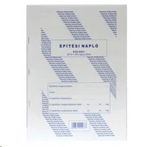 Építési napló 25x3 lapos + 9db 3pl. betétleppal (B)