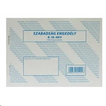 Szabadságengedély A/6 50x2 fekvő