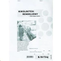 Kiküldetési rendelvény 25x2 B.18-73/V  A/4