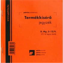 Termékkísérő jegyzék 25x4 D.MG.3-12/V