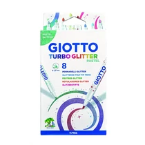 Filckészlet 8-as Giotto Turbo Glitter csillámos pasztel